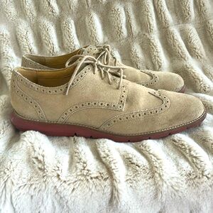 Cole Haan Men’s tan suede tie dress shoes size 10.5